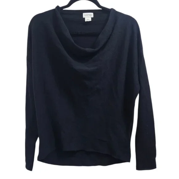 Club Monaco Black Recycled Cashmere Cowl Neck Sweater Women’s M Soft Luxury Knit - Picture 2 of 10